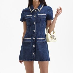 💎💎 BNWOT DENIM COLLARED MINI DRESS 💎💎